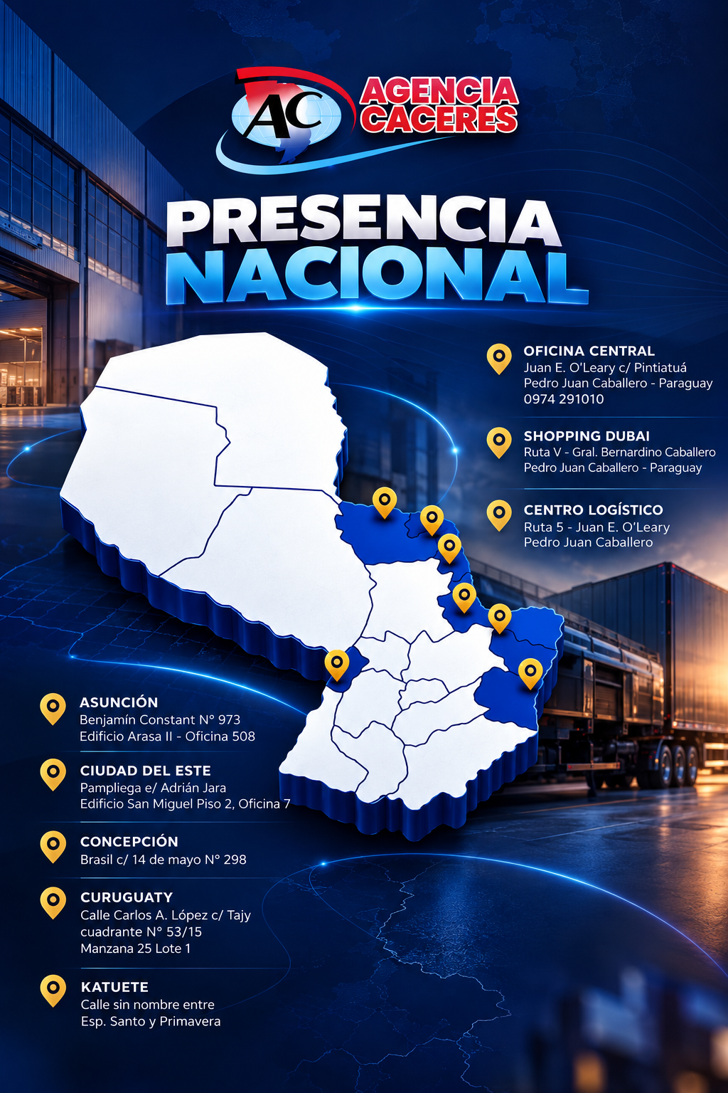 mapa nacional de logística e presença